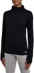 TCA Women’s Cloud Fleece ¼ Zip Thermal Running Top with Zip Pocket - Black, Small