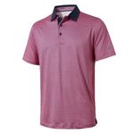 M MAELREG Golf Shirts for Men Dry Fit Short Sleeve Print Performance Moisture Wicking Polo Shirt