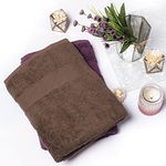 Wakefit Towels for Bath | 500 GSM | Bath Towel, Bath Towel for Men, Bath Towel for Women, Towels for Bath Large Size, Cotton Towels for Bath, Terry 100% Cotton 2 Pieces (Grape Wine and Cafe Noir)