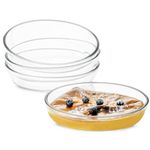 0.7 Liter Mini Glass Baking Dish for Oven, 8 x 5.4 inch, Small Glass Casserole Dishes, Single Serving Glass Pan for Cooking, Individual Portion Baking Pan, Glass Oven Bakeware For kitchen, 4 Pack