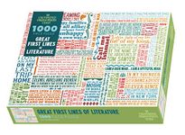 First Lines of Literature Jigsaw Puzzle - 1000 Pieces - Includes Mini Poster with Puzzle Art