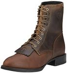 Ariat Heritage Lacer Boots - Men’s Leather Round-Toe Western Boot, Distressed Brown, 14