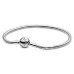 Pandora Jewelry - Moments Snake Chain Charm Bracelet for Women in Sterling Silver, 8.3 IN / 21 CM