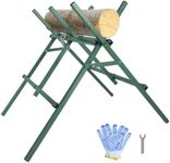 KAIDIDA Saw Horse 32x30x31 IN Folding Saw Horses Heavy Duty Metal Steel Sawhorse Adjustable Height Portable Log Cutting Stand