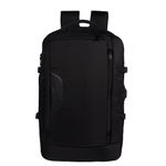 F Gear Blackhawk Black 40L Laptop Backpack with USB Charging Port & Luggage Strap | 180° Openable for Easy Packing, 2 Compartments & 1 Pocket, Water-Resistant Travel & Office, Fits Upto 17 Inch Laptop