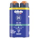 Gillette PRO Shaving Gel for Men Cools to Soothe Skin and Hydrates Facial Hair, 396 g Total (2 Count of 198 g Each)