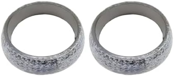 Bittwee 2PCS 54mm Car Exhaust Manifold Gasket, Automotive Replacement Exhaust Flange Gasket Seal Muffler Ring, Graphite Construction Exhaust Donut Muffler Gasket, Universal for SUV Truck RV