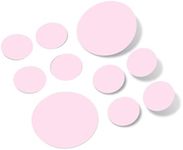 Baby Pink Vinyl Wall Stickers - 2 & 4 inch Circles (60 Decals)