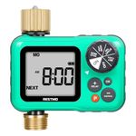 RESTMO Water Timer with Brass Inlet & Outlet, 3 Separate Programs Hose Timer, Programmable Sprinkler Timer for Garden Hose, Manual | Rain Delay | Automatic Watering System for Drip Irrigation and Lawn