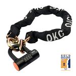 OKG Bike Chain Locks, 2.6ft Security Chain & Anti Theft U Lock Set with 12mm Thick Uncuttable Chain and 18mm U Shackle, Heavy Duty Bike Lock for Motorcycles, Bikes, Mopeds, Scooters, Yard Tools, etc.