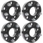 JiiinMiiin 5x114.3 Wheel Spacers for Patriot Compass, 25mm Hubcentric Spacer 5x4.5 67.1mm Bore for Mazda Hyundai Genesis, 1" Black Forged Tire Spacers with M12x1.5 Thread, 4PCS