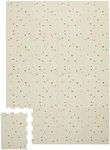 3 Sprouts Baby Foam Play Mat - Soft Foam Floor Tiles for Kids with Interlocking Puzzle Mats for Toddler Playroom - Safe 100% EVA Pads, Non-Toxic Waterproof Playmat - Terrazzo Cream