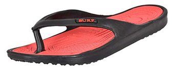 New Ladies Eva Toe Post Flip Flop Womens Pool Beach Slipper Water Proof Shoes (UK 4, Black Red)