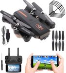 JUGUTEE Drone-with-4K-Camera-WiFi-FPV-1080P-HD-Dual-Foldable-RC-Quadcopter-Altitude -Hold-Headless-Mode-Hight-Hold-MULTICOLOR
