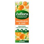 Zoflora Mandarin & Lime Concentrated Multipurpose Disinfectant Liquid, Antibacterial Multi-surface Cleaner, Pet-Friendly, Kills 99,9% of Bacteria & Viruses, 1 x 250ml