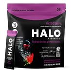 Halo Hydration Berry - Electrolyte Drink Powder Sachets - Dietary Supplement, Rich in Vitamin C & Zinc, Complete Hydration - Keto, Vegan & Low Calorie - 24 x Sachets