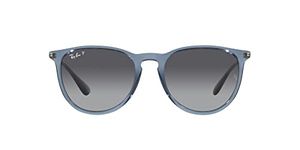 Ray-Ban unisex adult Rb4171 Erika Sunglasses, Transparent Blue/Grey Gradient Polarized, 54 mm US