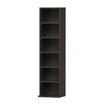 Oypla 6 Tier Black Wooden CD DVD Game Book Shelf Storage Tower Rack - Fits 102 CDs