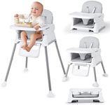 3 in 1 Baby High Chair, Bellababy Adjustable Convertible Chairs for Babies and Toddlers, Compact/Light Weight/Portable/Easy to Clean