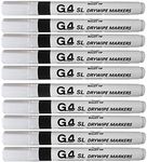 G4GADGET 50 X Whiteboard Dry Wipe Marker Pens Bullet TipNon-Toxic Ink Black Colour