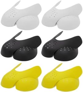 Apatock Crease Protectors, 6 Pcs Shoes Crease Protectors For Dunk Low, Crease Guards For Dunks, Crease Protectors For Jordan 1 For Men's 7.5-13, Black,white,yellow, Men US Size 9-15