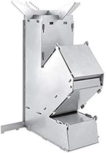 Outdoor Collapsible Wood Burning Stove Detachable Portable Stainless Steel Rocket Stove Camp Tent Stove GTRH