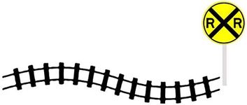 CakeSupplyShop Scenic Themed Paper Stick On/Lay On Cake Border Decoration Toppers (Train Tracks)