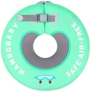 BMDHA Anillo la Natación del Cuello Bebé,No Necesita Inflable Anillo de flotabilidad Ajustable Mantenga a su bebé Seguro Adecuado para Lactantes de 7 a 12 kg (Verde)