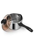 VENTION 2 Quart Stainless Steel Saucepan with Lid, Sauce Pan with Pour Spout, Small Pots for Cooking, Left Hand