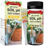 Soil pH Paper Test Kit – 100 Tester Strips (3.5-9 Range) – Use for Testing Garden Home Lawn Grass Vegetable Gardening Dirt Yard Compost Outdoor and Indoor Plants