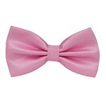 KRAWATTE Men's Microfiber Bow Tie (Pink)