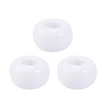 ARTIBETTER 3pcs Mini Ceramics Handmade Couple Toothbrush Holder Bathroom countertops (White)