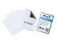 MagX Magnetic Sheets White, A4, 5 Sheets, Flexible Vinyl Magnet Sheets, Magnetic PVC Sheets, Vinyl Sheets for DIY Hand Handmade Craft, Stationery, Office supply (MVAV-A4W)