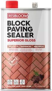 Resiblock Superior Block Paving Sealer – Easy To Apply – Resistance to De-icing Salts – Gloss – 5 Litre