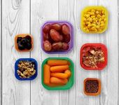 OFKPO 7 PCS Portion Control Containers Food and Meal Storage Leak Proof Food Storage Containers for Meals & Diet