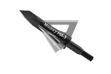 Muzzy 225-MX3-3, Bowhunting 100 Grain, .025" 3 Blade Broadhead, 1-1/4" Cutting Diameter, 3 Pack