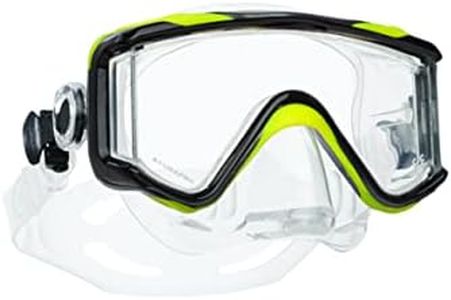 SCUBAPRO Crystal Vu Plus Scuba Mask with Purge Valve, with Ultra Clear Tri Lens for Diving, Yellow/Gray