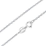 DALARAN 16 Inch Silver Chain Necklace Sterling Silver Cable Chain Necklaces 0.7mm