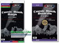 BCW 100 RESEALABLE Silver Thick Comic Bags & Backer Boards