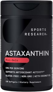 Sports Research Triple Strength Astaxanthin Supplement (6mg) with Organic Coconut Oil for Antioxidant Activity, Skin & Eye Health Support - Non-GMO Verified & Gluten Free - 120 Softgels