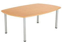 Office Hippo Desk Table, Sturdy & Robust Computer Table, Stylish Work Table For Home Office, Ideal Table For Boardroom or Meeting Room, Reliable Table Desk, 5 Year Guarantee - Beech