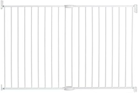 Munchkin Extending XL Tall and Wide Baby Gate, Hardware Mounted Safety Gate for Stairs, Hallways and Doors, Extends 33" - 56" Wide, Metal, White