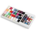 Sewing Thread 60 Pcs Polyester Embroidery Thread Spool and Bobbins Sewing Kit Threads Set for Mini Sewing Machine Hand Sewing Quilting