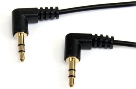 Startech.Com Cavo Audio Stereo ad Angolare Destro 3.5 Mm Slim 30 Cm, M/M