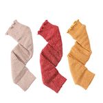 Lucky staryuan ® 3Pairs Kids Girl's Leg Warmer Autumn Winter Arm Leg Warmer (Khaki Yellow and Red)