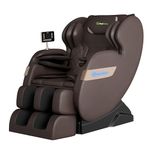 Real Relax 2026 Massage Chair Full Body,Dual Core S Track with Zero Gravity Recliner,Lower Back and Calf Heating, LCD and APP Control,Shiatsu,Bluetooth,Office and Home Use,Brown and Gold