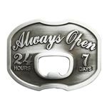 Vintage Always Open Beer Bottle Opener Belt Buckle also Stock in US