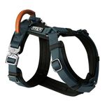 MADE TO ROAM Premium Explorer Harness - Y-Shaped Dog Harness with Adjustable Durable Nylon, Soft Padding, Metal Buckles and Leather Handle for Small, Medium, Large Dogs (Colorado Nightsky, Size 3)