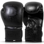 DALLX Boxing Gloves for MMA Fitness Kickboxing Heavy Punching Bag Muay Thai Sparring Gloves for Men and Women (Black, 12 OZ)