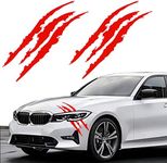 2PCS Claw Mark Decals for Cars,Headlight Car Sticker,Stripes Scratch Decal Vinyl for Sports Cars SUV Pickup Truck Window Motorcycles ect (red)